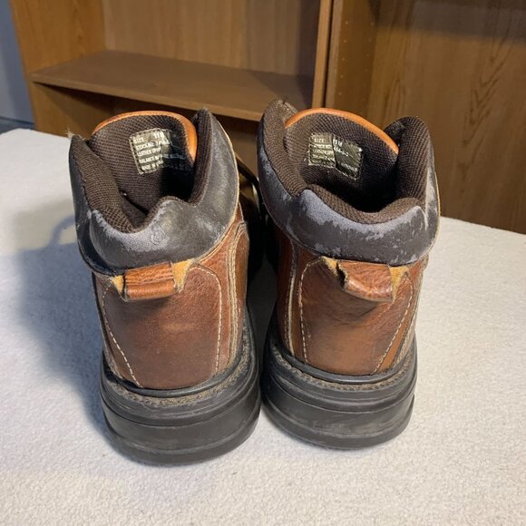 Vintage GBX Lug Sole Chunky Work Street Shoes Mens 11M Brown Leather - Picture 5 of 10